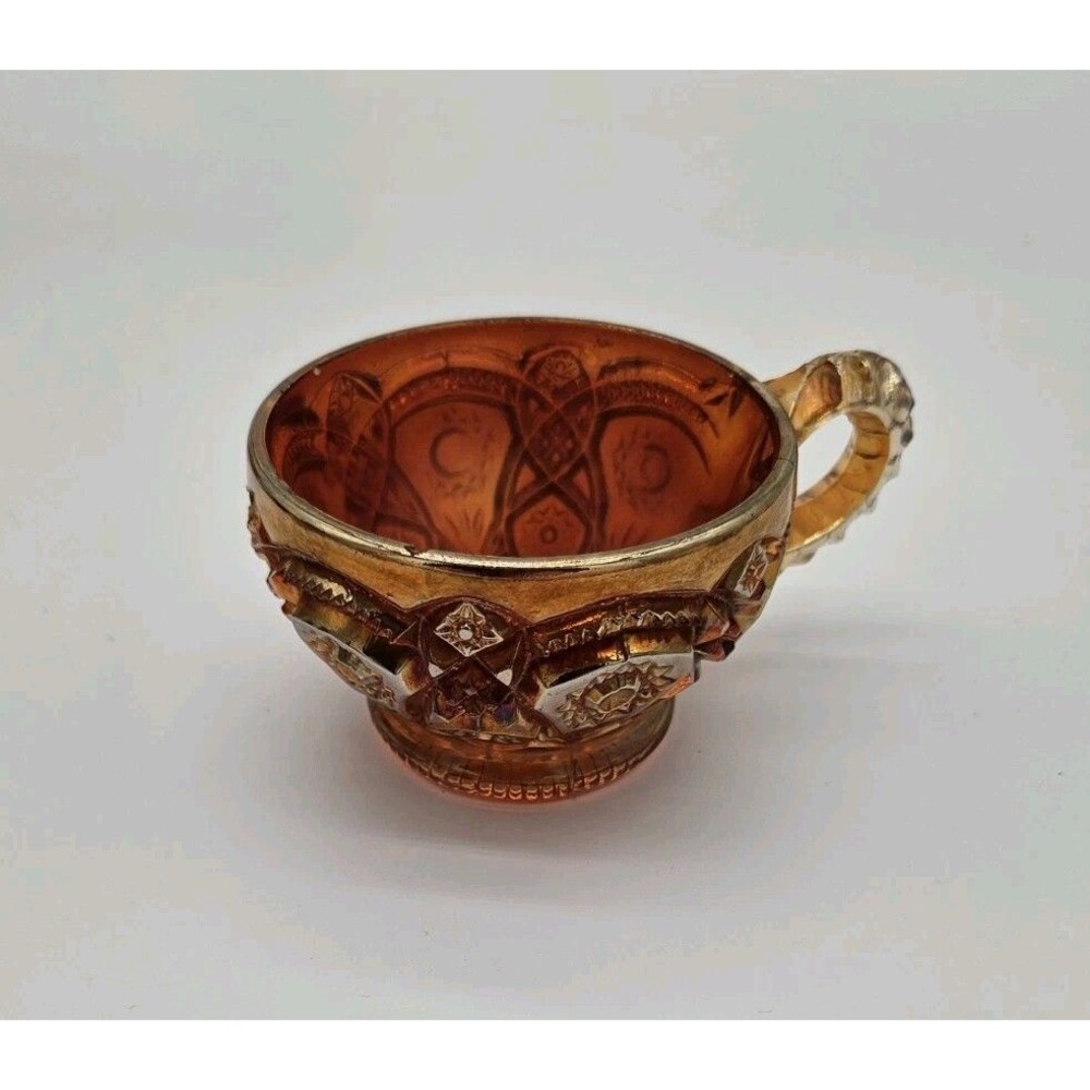 Imperial Fashion Pattern Marigold Hobstar & Fan Punch Cup
